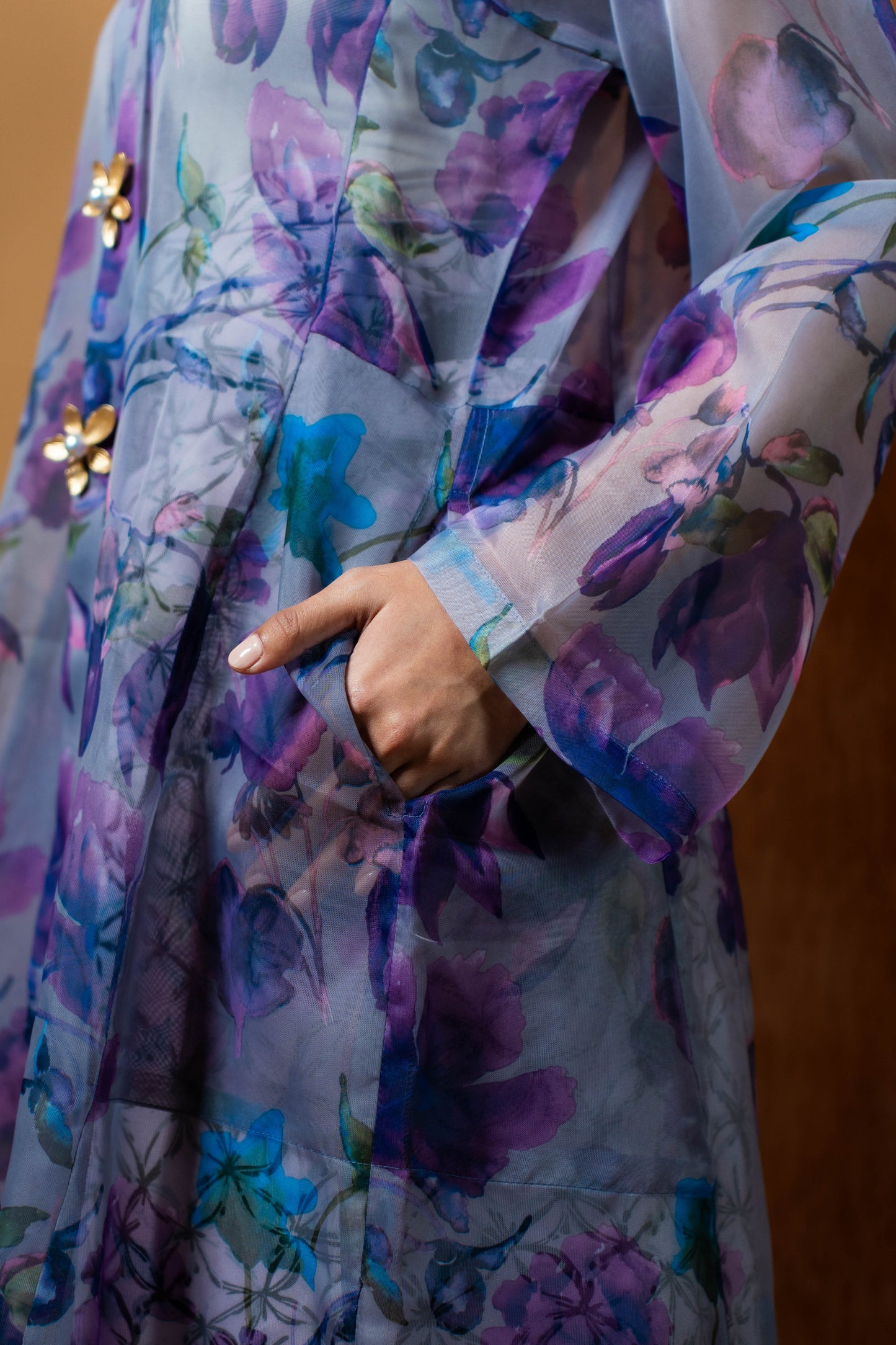 AILA The Kebaya Outer (Printed Purple)