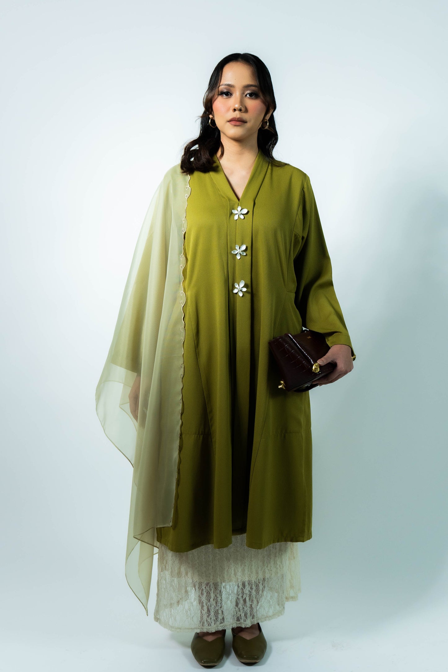 DELA The Kebaya Outer (Plain Green)