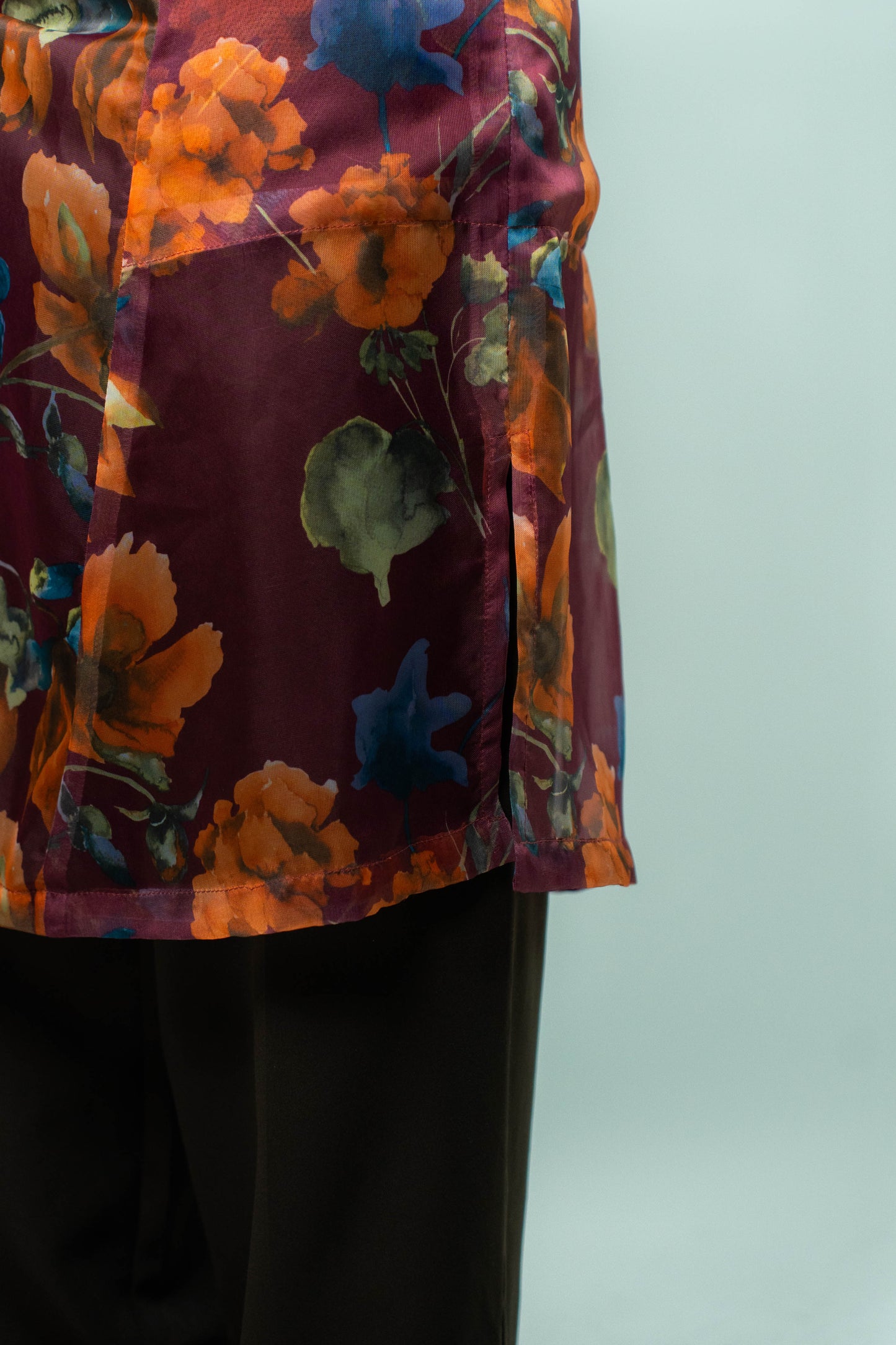AILA The Kebaya Outer (Printed Maroon)
