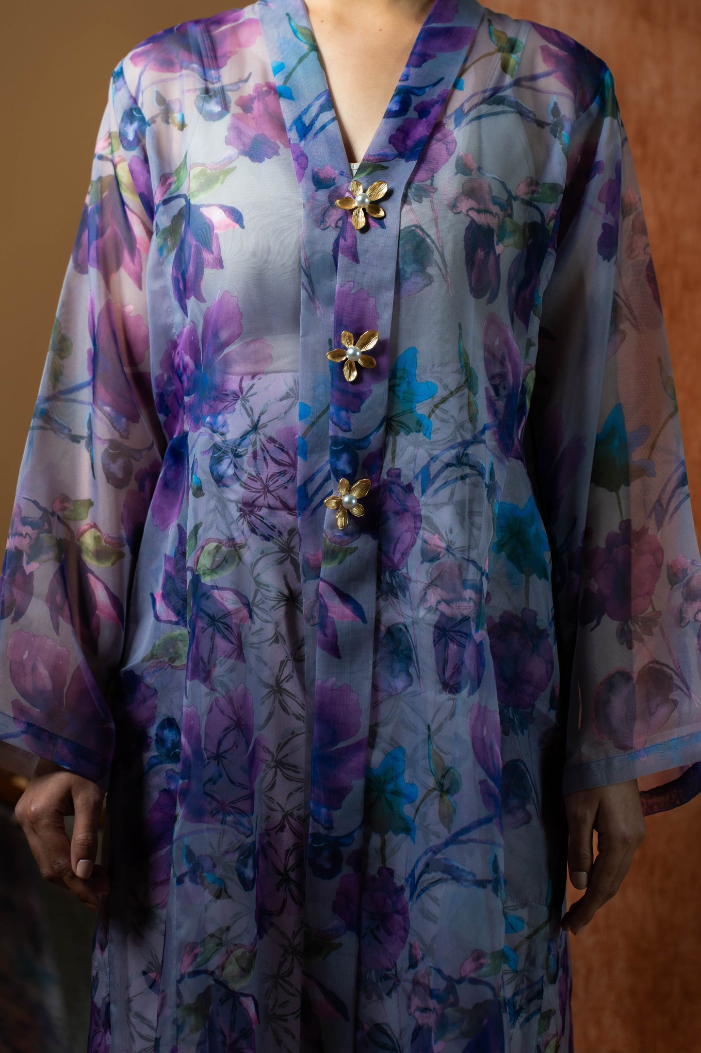 AILA The Kebaya Outer (Printed Purple)
