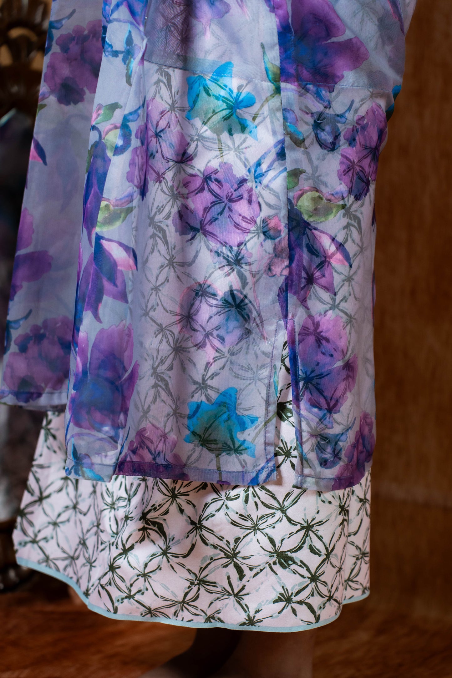 AILA The Kebaya Outer (Printed Purple)